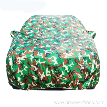 Camouflage 190T portable car cover with zipper